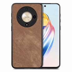 Custodia per telefono con cover posteriore per PC in pelle vintage per Honor X9b (marrone)