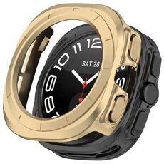 Per Samsung Galaxy Watch 7 Ultra 47mm Custodia protettiva per orologio PC scavata a mezza copertura (Champagne)