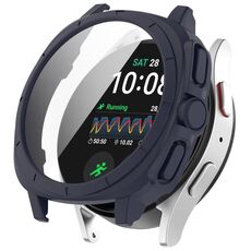 Per Samsung Galaxy Watch 7 40/44mm PC + Pellicola temperata Custodia protettiva per orologio integrata (blu notte)