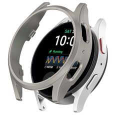 Per Samsung Galaxy Watch 7 40 / 44mm Custodia protettiva per orologio PC vuota in confezione mezza (colore acciaio titanio)
