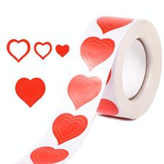 500 pezzi/rotolo adesivi autoadesivi per prendere il sole con cuore rosso abbronzante