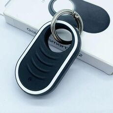 Custodia protettiva in silicone per Samsung Galaxy SmartTag2 Portachiavi con prevenzione della perdita di posizionamento (nero)