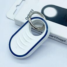 Custodia protettiva in silicone per Samsung Galaxy SmartTag2 Portachiavi con prevenzione della perdita di posizionamento (bianco)