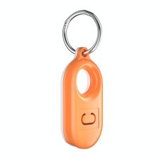 Per Samsung Galaxy SmartTag2 Tracker Custodia protettiva Custodia per PC con copertura completa con portachiavi, Colore: arancione + bianco
