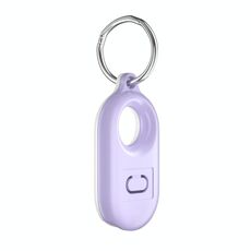 Per Samsung Galaxy SmartTag2 Tracker Custodia protettiva Custodia per PC con copertura completa con portachiavi, Colore: viola+bianco