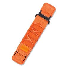 Cinturino per orologio in nylon con chiusura a strappo stile corda piatta da 20 mm (arancione)