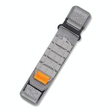 Cinturino per orologio in nylon con chiusura a strappo stile corda piatta da 20 mm (grigio)
