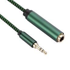 Cavo adattatore audio da 3,5 mm maschio a 6,35 mm femmina, lunghezza: 1 m (verde)