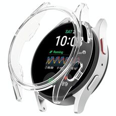 Per Samsung Galaxy Watch 7 Custodia protettiva per orologio PC vuota da 44 mm (bianco trasparente)