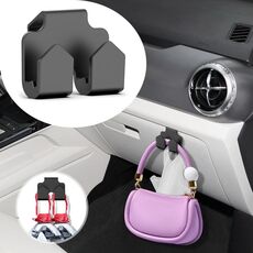 2 ganci per scatola portaoggetti per sedile anteriore auto per BYD Yuan Plus (nero)