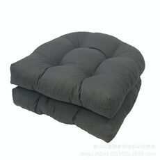 1 paio 48 x 48 cm cuscino per sedia da giardino in rattan impermeabile, spesso e morbido, per divano (grigio scuro)