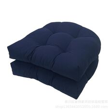 1 paio 48 x 48 cm cuscino per sedia da giardino in rattan impermeabile, spesso e morbido, per divano (blu navy)