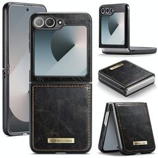 Per Samsung Galaxy Z Flip6 5G CaseMe 003 Crazy Horse Texture Flip Custodia in pelle per telefono (caffè)
