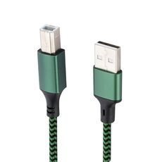Cavo adattatore per stampante A/B da USB 2.0 a porta quadrata, lunghezza: 0,5 m (verde)