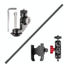 Set di aste da 50 cm per morsetto per telefono con clip per manubrio da bicicletta