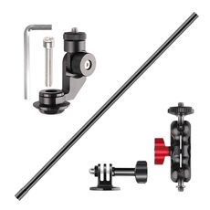 Set di aste da 50 cm per supporto per manubrio da bicicletta, adattatore per clip a pisello