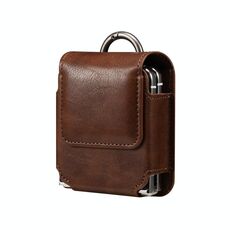 Pochette universale appesa alla vita del telefono cellulare con schermo pieghevole (caffè)
