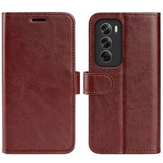 Per OPPO Reno12 Pro 5G Global R64 Custodia per cellulare in pelle con texture orizzontale (marrone)