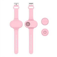 Custodia impermeabile in silicone per cinturino per orologio anti-smarrimento per Samsung Galaxy SmartTag2 (rosa)