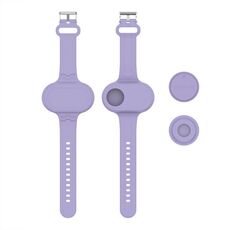 Custodia con cinturino impermeabile in silicone per dispositivo anti-smarrimento per Samsung Galaxy SmartTag2 (viola)
