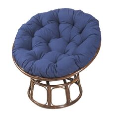 Cuscino per culla amaca morbido e spesso rotondo multifunzionale da 110x110 cm (blu navy)
