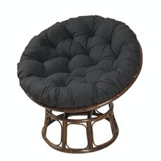 Cuscino per culla per amaca morbido rotondo multifunzionale ispessito 130x130 cm (nero)