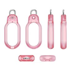 Per Samsung Galaxy SmartTag2 Dispositivo anti-smarrimento PC Blocco di sicurezza Protezione antipolvere Custodia (Rosa)