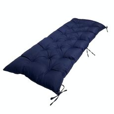 Cuscino morbido ispessito per protezione solare impermeabile per panca da esterno 120x50x8 cm (blu navy)
