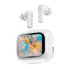 LX-10 Auricolari Bluetooth wireless in-ear con schermo touch a colori ANC+ENC e doppia riduzione del rumore (bianchi)