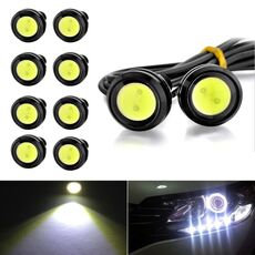 10 pz 23mm 1.5 W DC9-80V Moto Eagle Eye Light Doppia Lente Luce Stroboscopica (Luce Bianca)