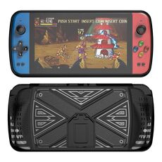 Per SUBOR Q900 Custodia protettiva per console di gioco in TPU con supporto (nero)