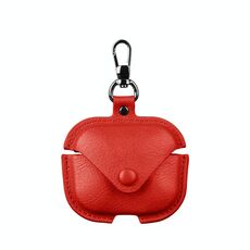 Custodia protettiva per auricolari in pelle Business Redmi Buds 5 con gancio (rosso)