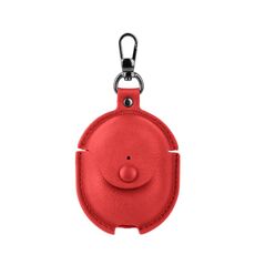 Custodia protettiva per auricolari in pelle Business Redmi Buds 4 con gancio (rosso)