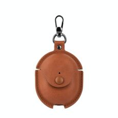 Per Redmi Buds 4 Custodia protettiva per auricolari in pelle business con gancio (marrone chiaro)