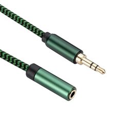Cavo audio AUX da 3,5 mm maschio a 3,5 mm femmina da 2 m (verde)