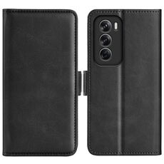 Per OPPO Reno12 Pro 5G Custodia per telefono in pelle con vibrazione orizzontale globale con fibbia magnetica dual-side (nera)