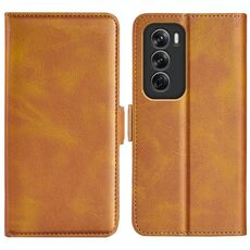Per OPPO Reno12 Pro 5G Custodia per telefono in pelle con vibrazione orizzontale globale con fibbia magnetica dual-side (gialla)