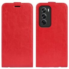 Per OPPO Reno12 Pro 5G Global R64 Texture Custodia per telefono in pelle con vibrazione verticale singola (Rosso)