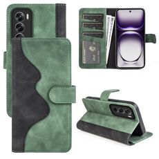 Per OPPO Reno12 Pro 5G Custodia per cellulare in pelle con chiusura orizzontale con cuciture globali (verde)