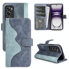 Per OPPO Reno12 Pro 5G Custodia per cellulare in pelle con chiusura orizzontale con cuciture globali (blu)