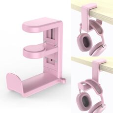 Supporto per cuffie girevole a 360 gradi Deskside Clip (rosa)