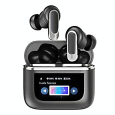 Auricolari Bluetooth wireless V8 con schermo a colori intelligente Touch ANC con riduzione attiva del rumore (nero)