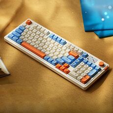 Tastiera da gioco meccanica RGB cablata LANGTU L98 (blu bianco)