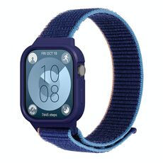 Per cinturino integrato per orologio Huawei Watch Fit3 in nylon (blu navy)