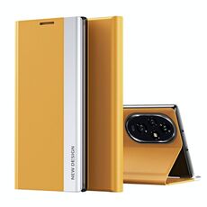 Custodia per telefono in pelle ad adsorbimento elettrolitico laterale per Honor 200 Pro (giallo)