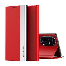 Custodia per telefono in pelle ad adsorbimento elettrolitico laterale per Honor 200 Pro (rossa)