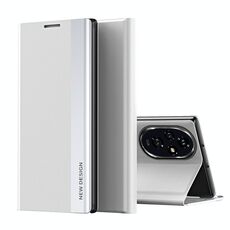 Custodia per telefono in pelle ad adsorbimento elettrolitico laterale per Honor 200 Pro (argento)
