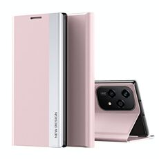 Custodia per telefono in pelle ad adsorbimento elettrolitico laterale globale per Honor 200 Lite (rosa)