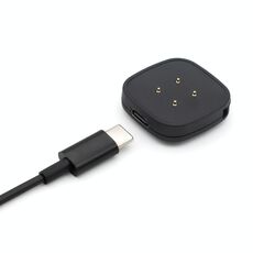 Per Fitbit Sense 2 Caricabatterie magnetico per orologio intelligente con interfaccia USB-C / Type-C rimovibile portatile (nero)