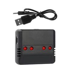 Caricabatterie USB per aereo da uno a quattro batterie al litio da 3,7 V (porta XH2.54)